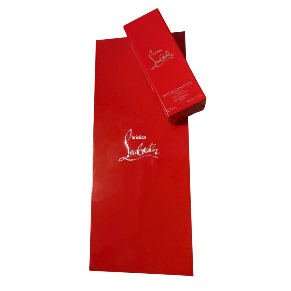 Christian Louboutin Red Refillable Lipstick Case + Papaya Nouba 531G